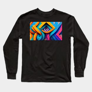 Colorful Sacred Geometry Long Sleeve T-Shirt